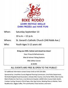 Bike Rodeo Flier Fall 2014